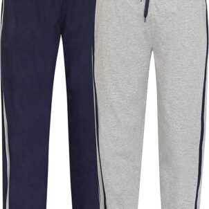 Mens Pyjama Bottoms Loungewear Night Pants with Pockets Up To 5XL - Pack Of 2